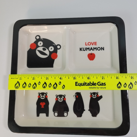 Love Kumamon Divided Plate Melamine Plastic Dish Doki Doki Crate Exclusive HTF - Picture 4 of 6
